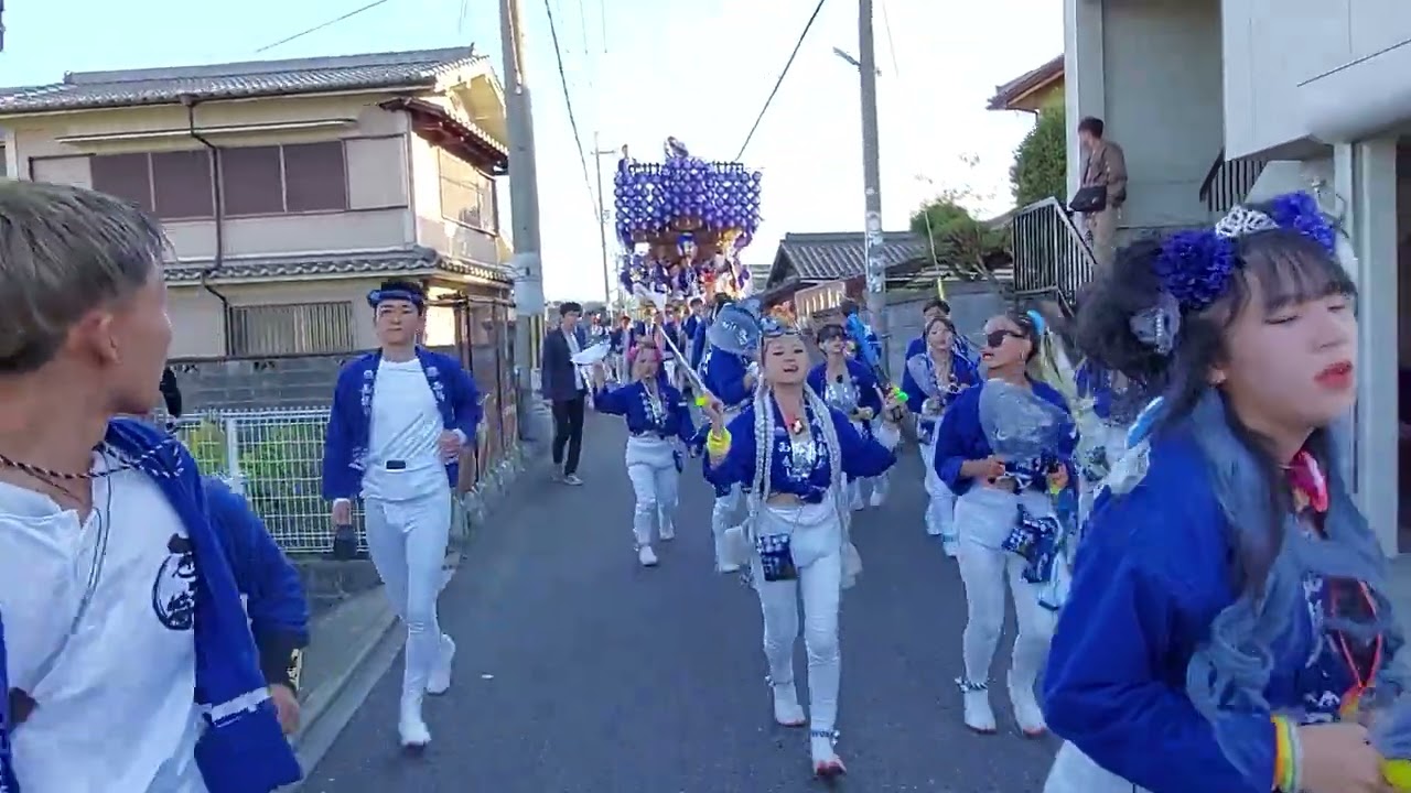 2023.10.22西板持だんじり東板持町～1本道、川向