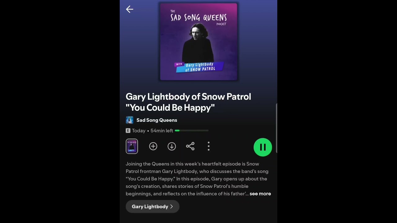 Gary Lightbody - Sad Song Queens podcast (full episode link in comments)