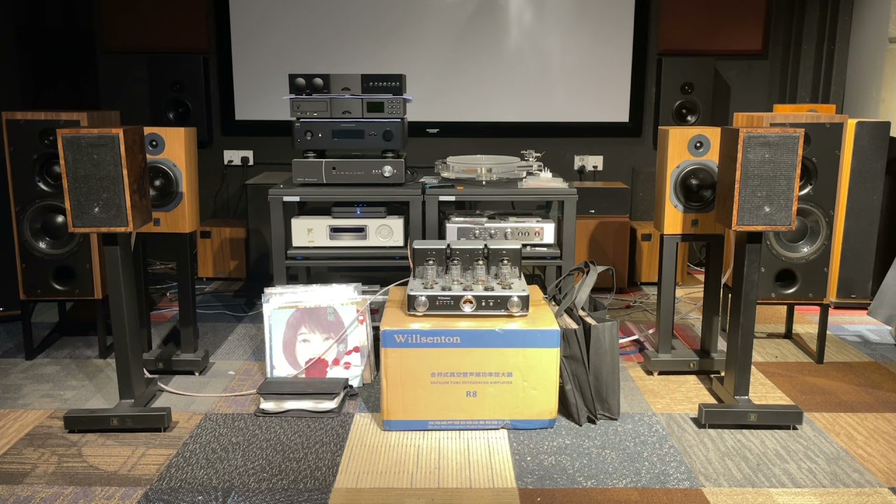 Falcon LS3/5A 15 ohms Gold Badge + Willsenton R8 tube integrated amplifier