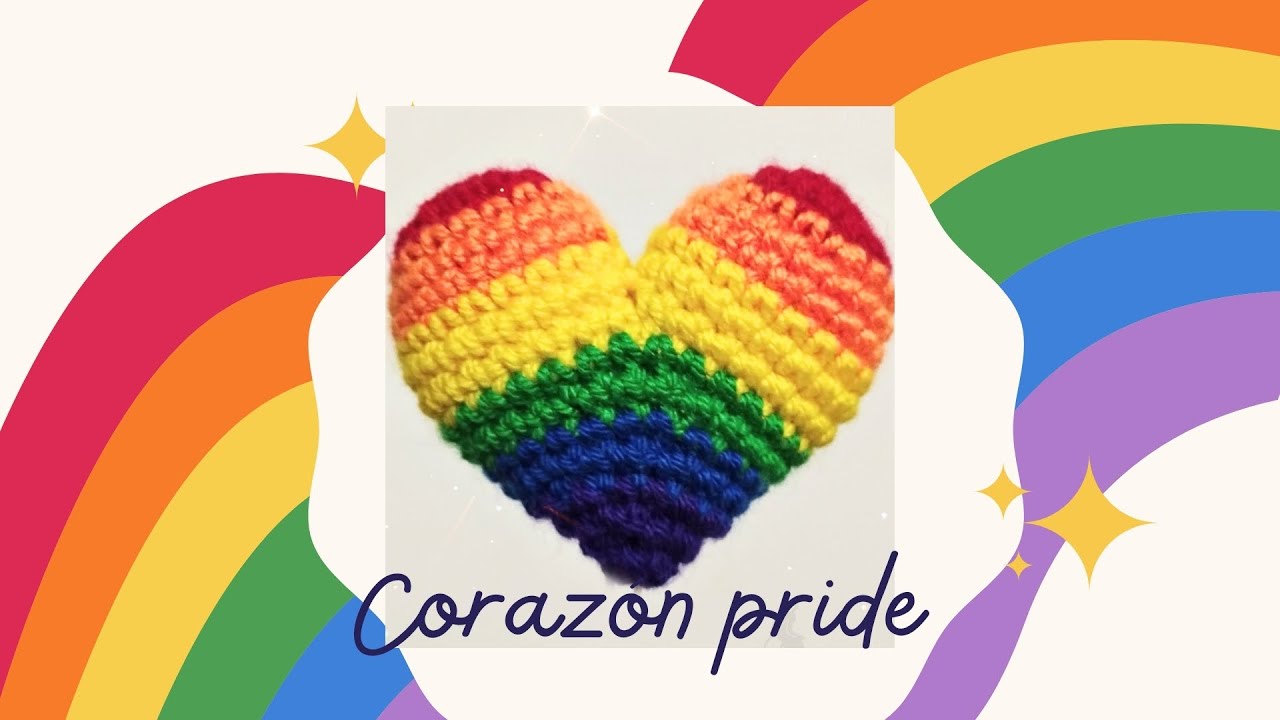 amigurumi CORAZÓN tejido  #crochet #pride #loveislove #lgbt