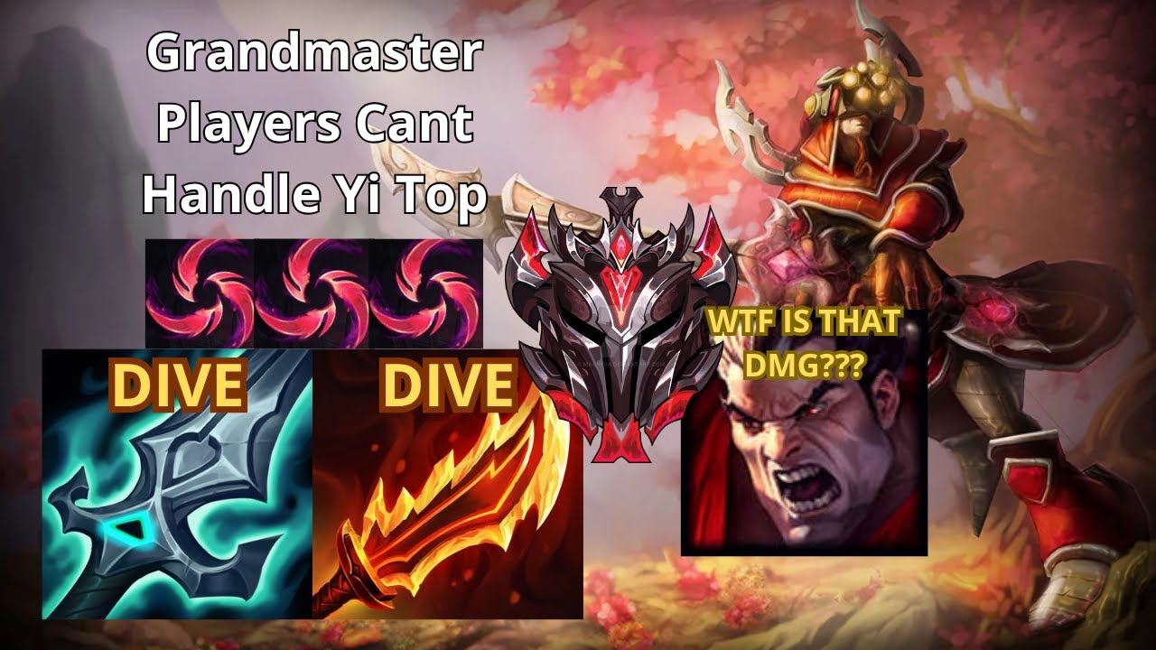 GRANDMASTER players cant HANDLE Master Yi TOP.