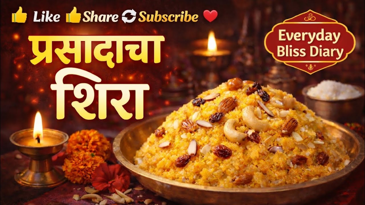 प्रसादाचा शिरा | Prasadacha Sheera Recipe |1 kg Satyanarayan Prasad |Sooji Halwa 