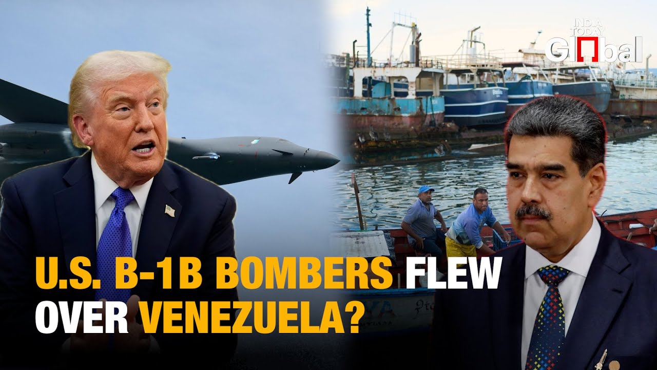 U.S. B-1B Bomber Near Venezuela Sparks Fears of Regime Change | Trump Denies Mission | Tensions Soar