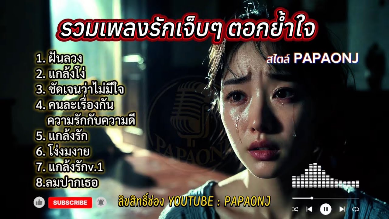 รวมเพลงรักเจ็บๆ ตอกย้ำใจ สไตล์ PAPAONJ #เพลงต้นฉบับ #papaonj #เพลงเศร้า #รวมเพลงช้ำใจ #เพลงรักเจ็บๆ 