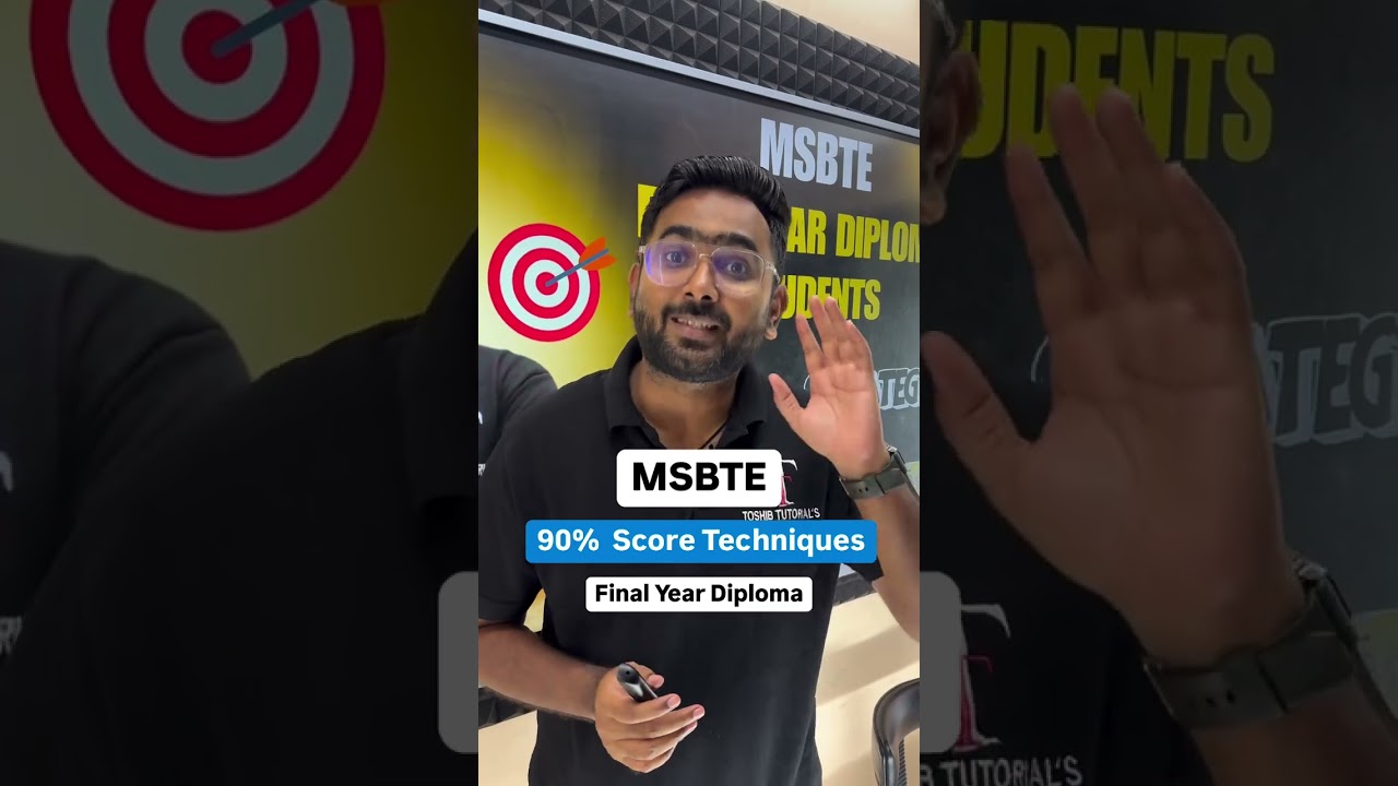 How to score 90% in Diploma Final year | MSBTE