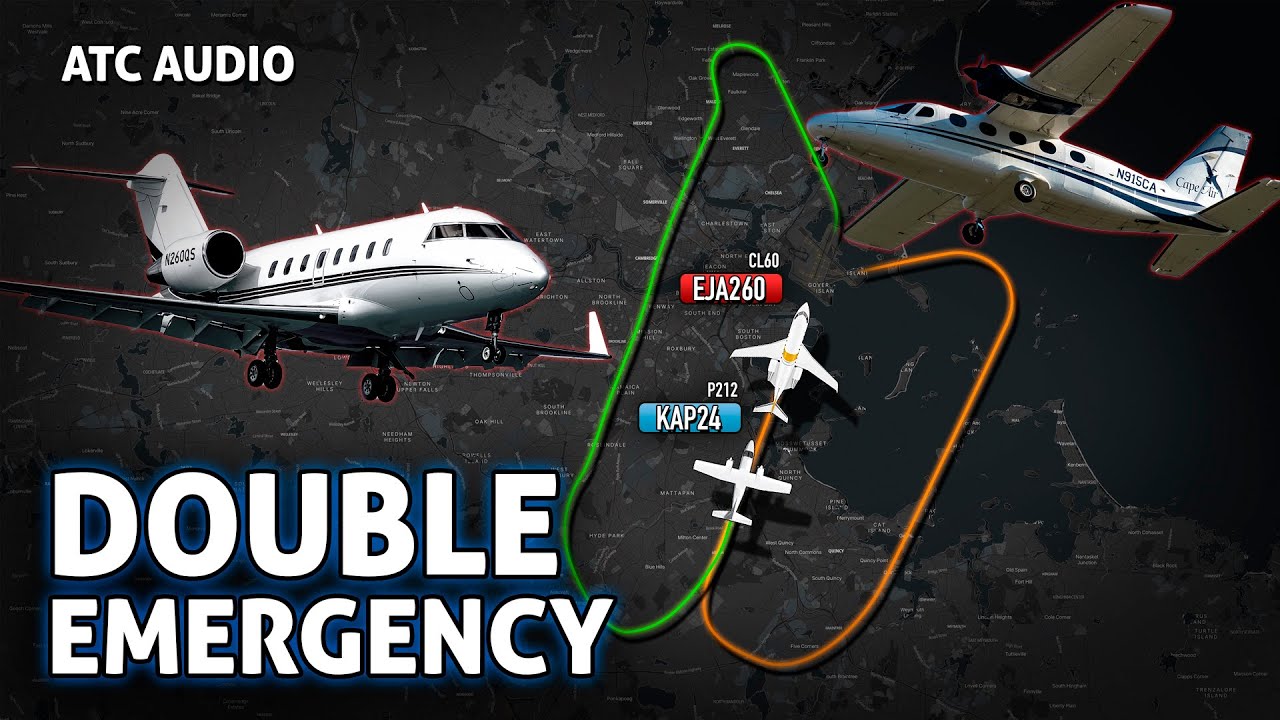 Two Emergencies at once at Boston International Airport. Real ATC Audio