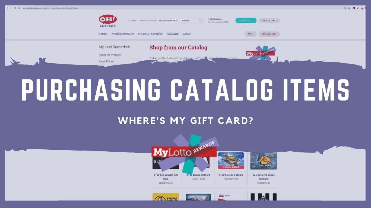 Purchasing gift cards and items on MyLotto Rewards&reg;