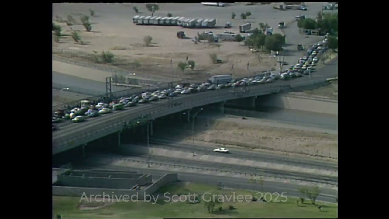 Vintage 1980s Aerial Footage of El Paso, Texas – Downtown, US-Mexico Border, Cristo Rey, & Farmland!