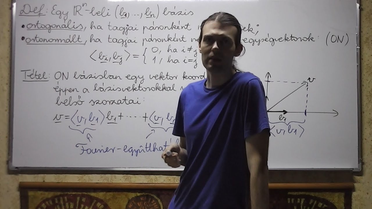 Matematika 2. 05/04. Ortonorm&aacute;lt b&aacute;zisok &eacute;s ilyenek k&eacute;sz&iacute;t&eacute;se