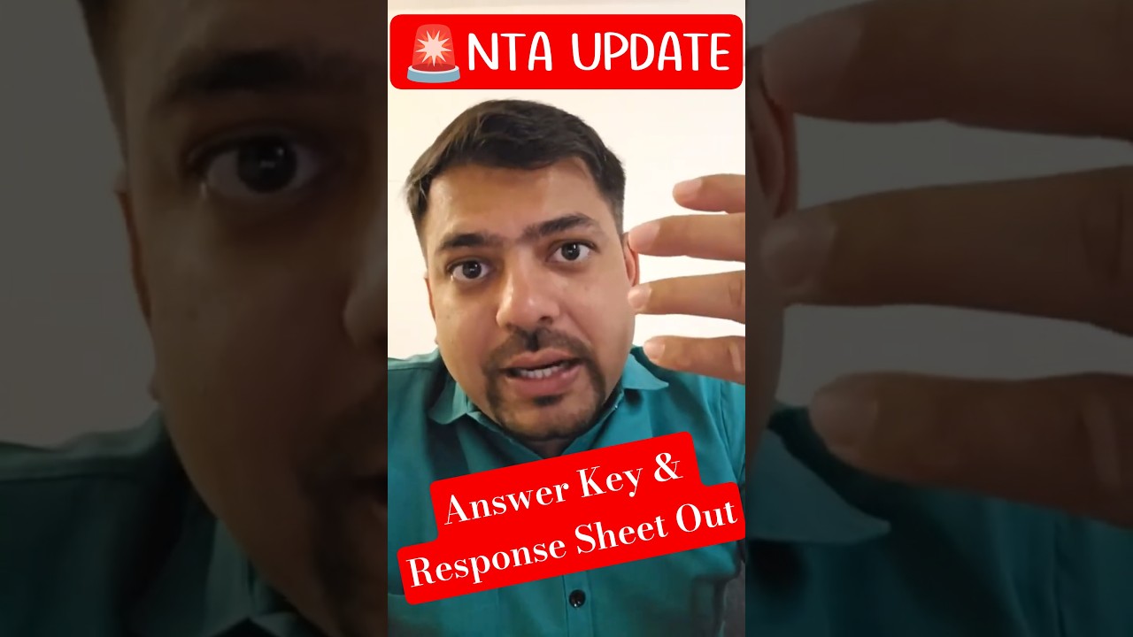 🚨NTA Released Response Sheet & Answer Key! #jee #jeemains #jeeexam #iit #jeeresult #answerkey#shorts