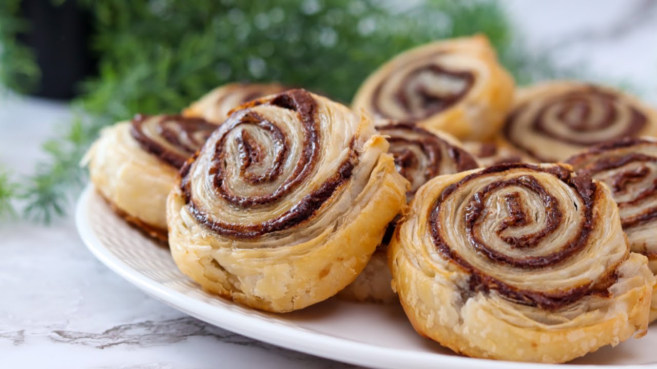 Nutella Pinwheel Puffs | Instant snack | Only 2 ingredient | Puff pastry recipe | SR E 72