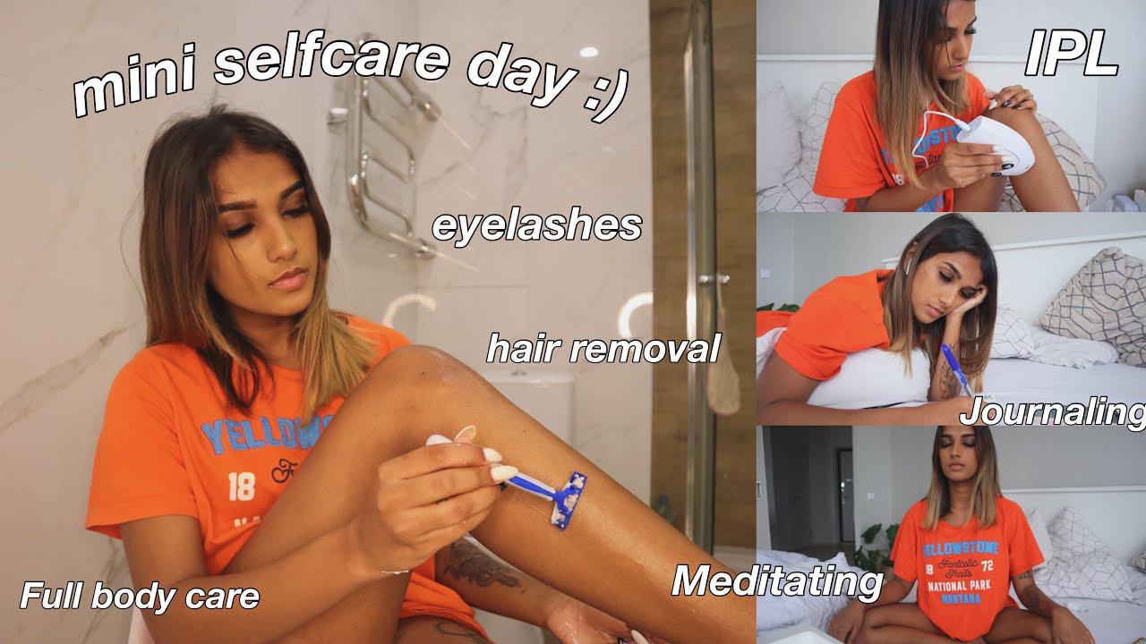 Mini self-care day || eyelashes + shaving + journalling