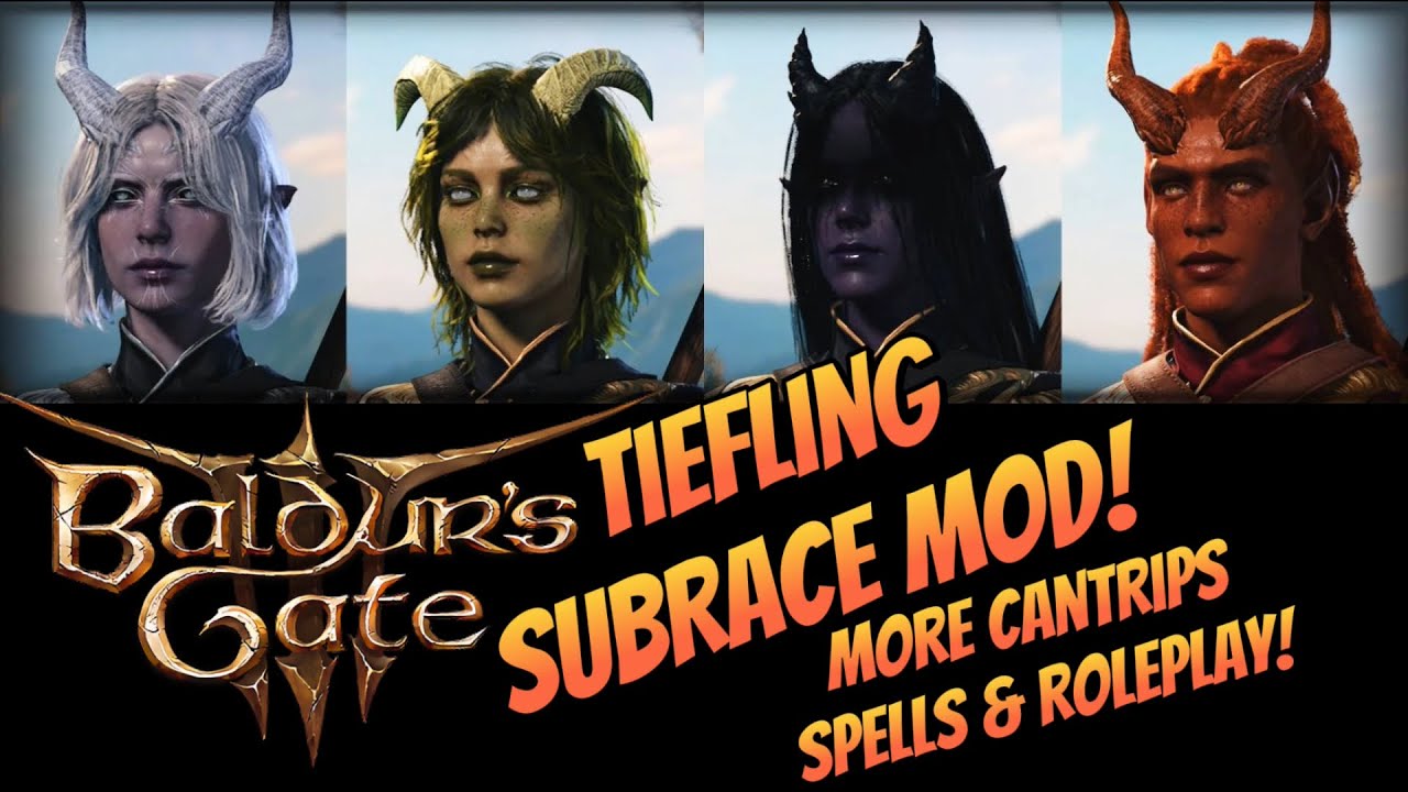 👹ALL Tiefling SubRaces👹MOD Spotlight Baldur's Gate 3 Character Builds DND 5E and Beyond Races!