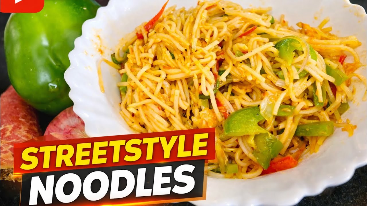 Street-style veg noodles recipe at home 
