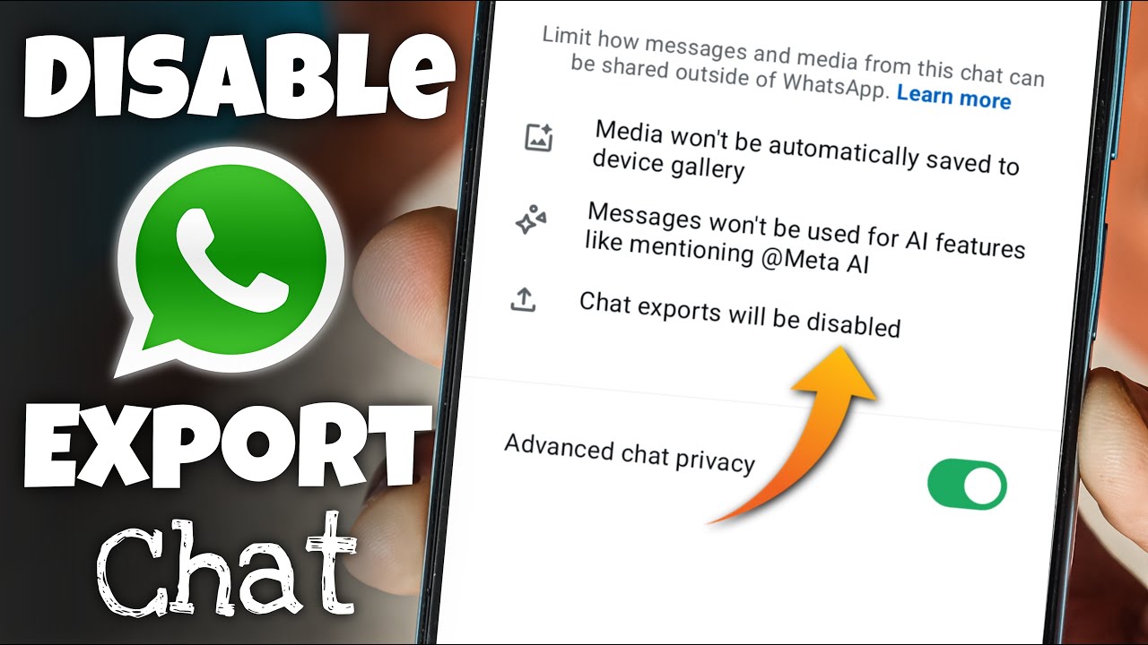 How to Disable Export Chat in WhatsApp
