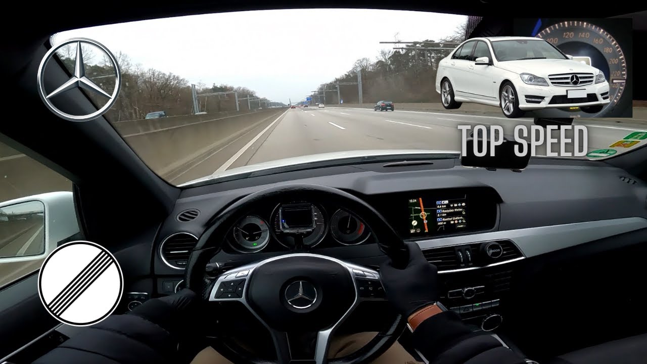 Mercedes Benz C250 CDI | W204 | 2012 | Top Speed | German Autobahn | 0-100km/h | #OpenAutobahn