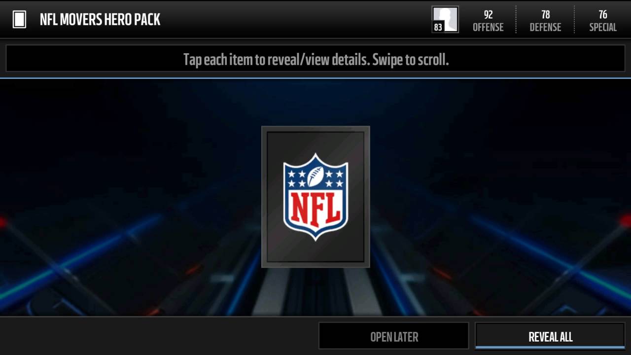 INSANE NFL MOVERS HERO PACK PULL!!! (MADDEN MOBILE)