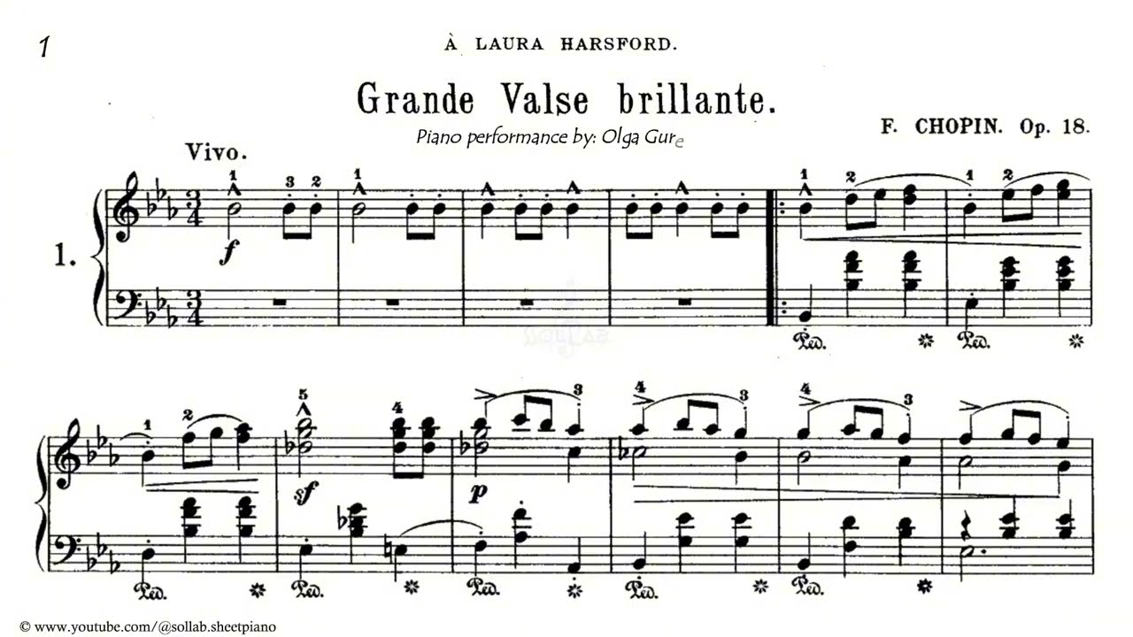 Chopin – Grande Valse Brillante in E-flat Major, Op.18 | Piano Sheet Music