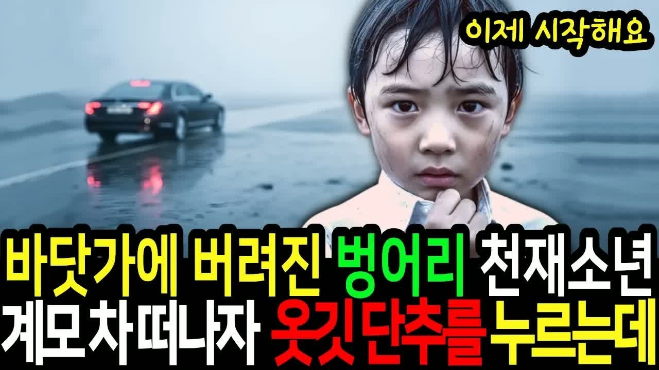 외딴 바닷가에 버려진 병어리 천재소년, 새엄마 차가 떠난 후 셔츠 안쪽 단추를 누르며 모두 숨죽인 충격적 사건