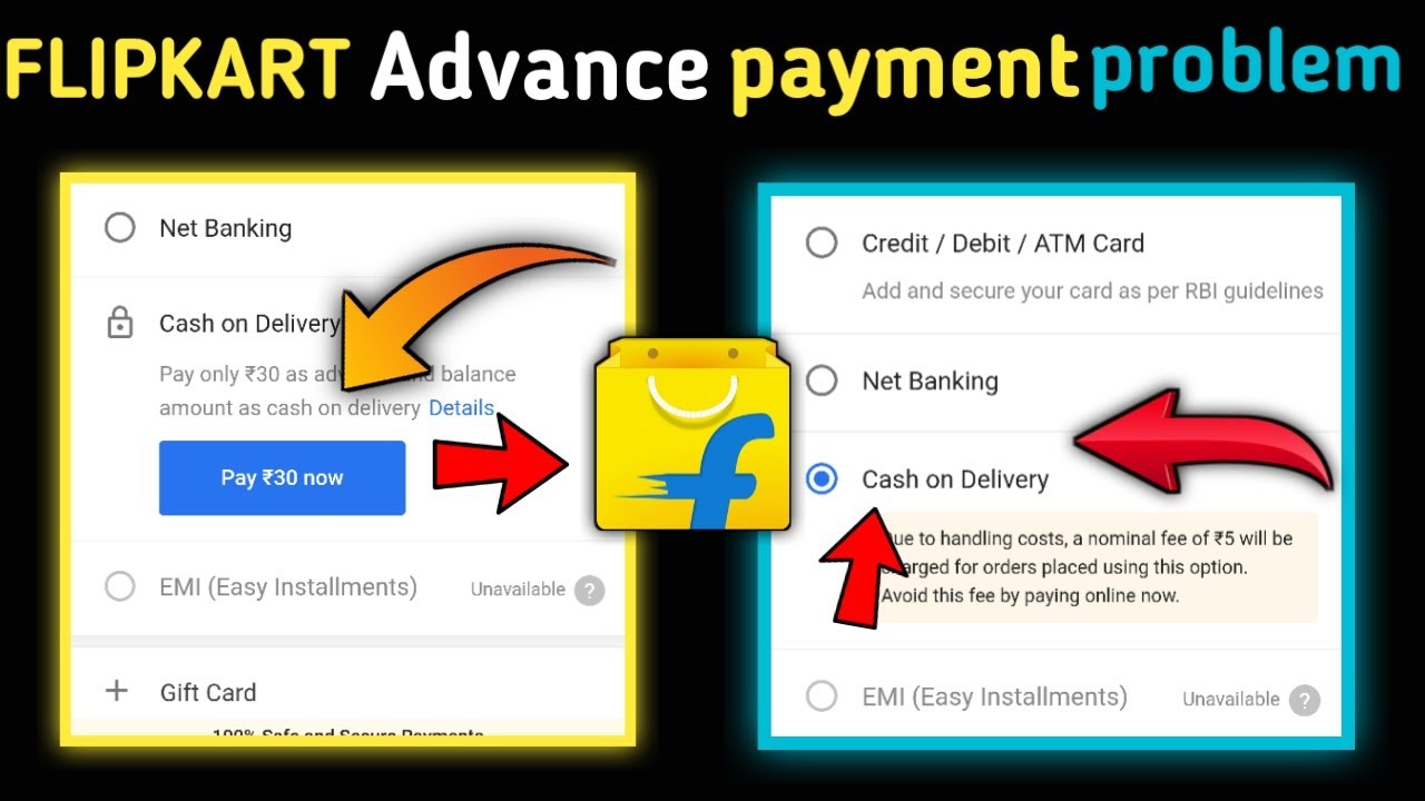 Flipkart advance payment problem // flipkart //cash on delivery lock advance payment problem 2022👍