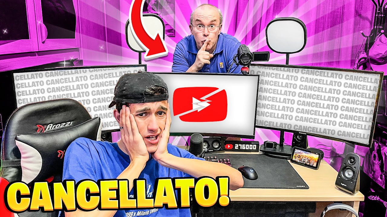 MIO PAPÀ mi CANCELLA il CANALE YOUTUBE di NASCOSTO! *SCHERZO ASSURDO*