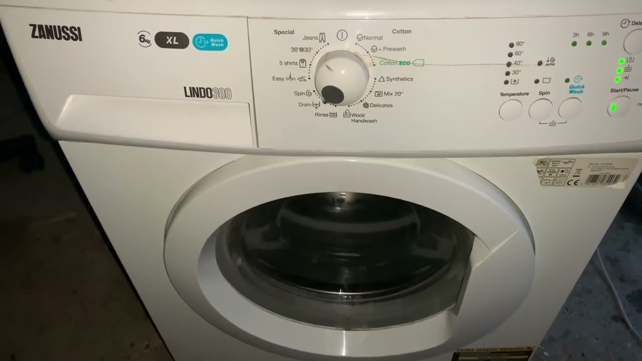 Zanussi service mode spin up to 1200rpm✅
