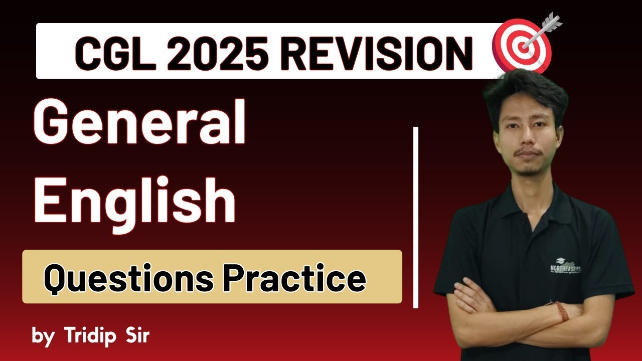APSSB CGL 2025 Revision Series I General English Questions Practice P2 I by Tridip Sir