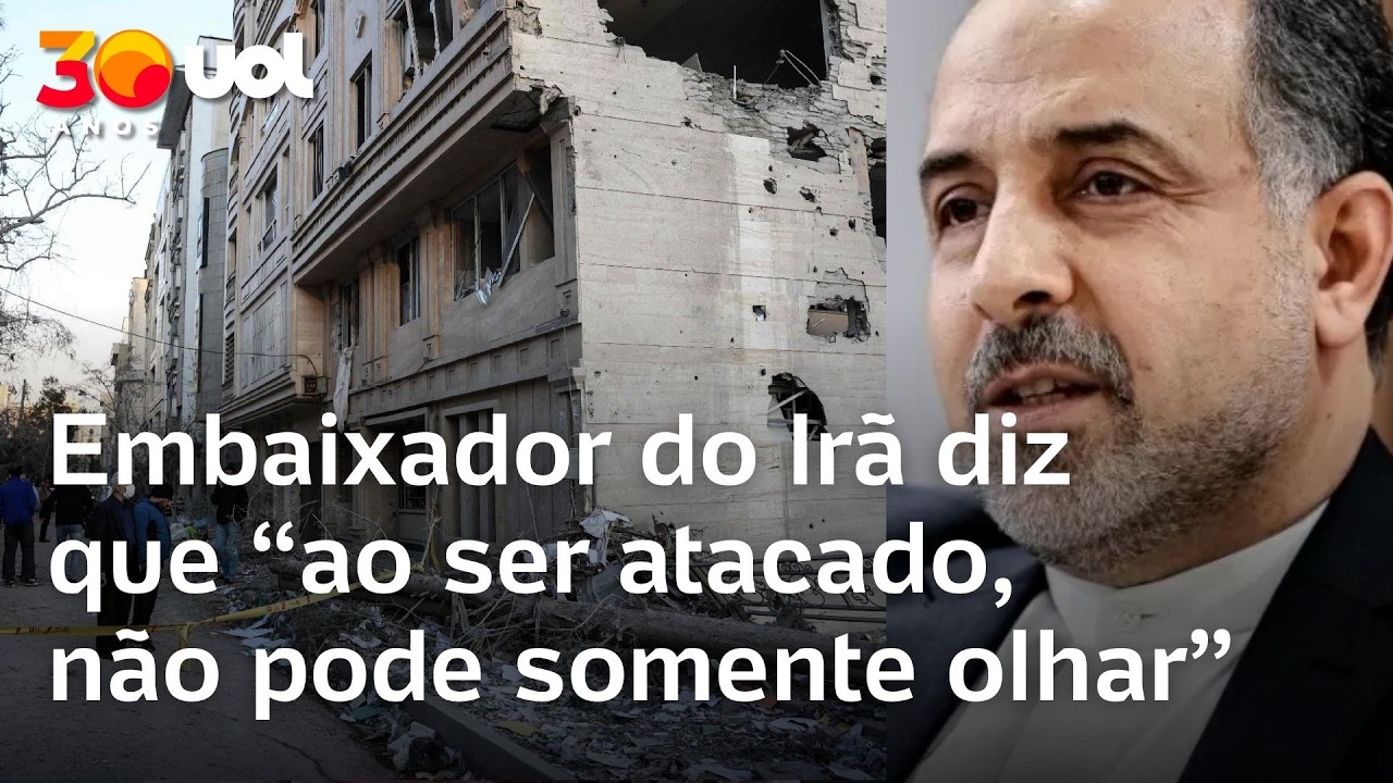 Ataque ao Irã: embaixador iraniano no Brasil diz que 'ao ser atacado, não pode somente olhar'