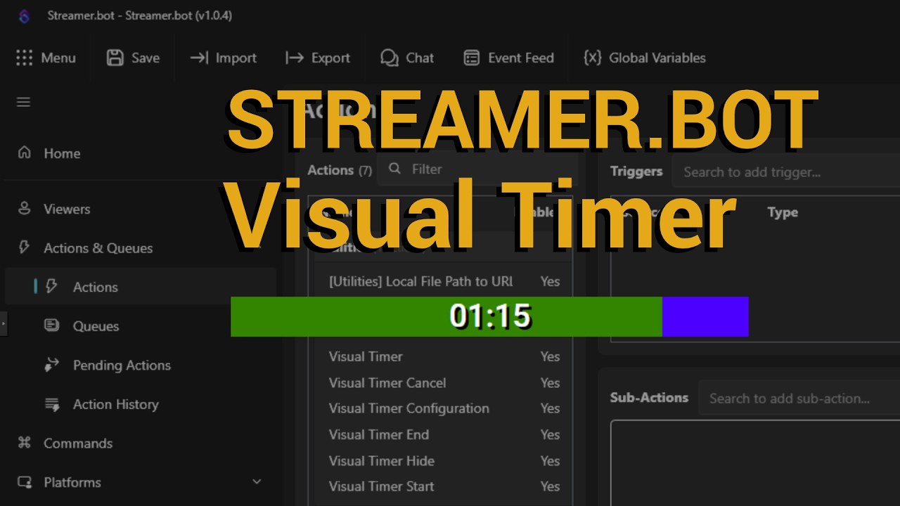 Streamer.bot Visual Timer