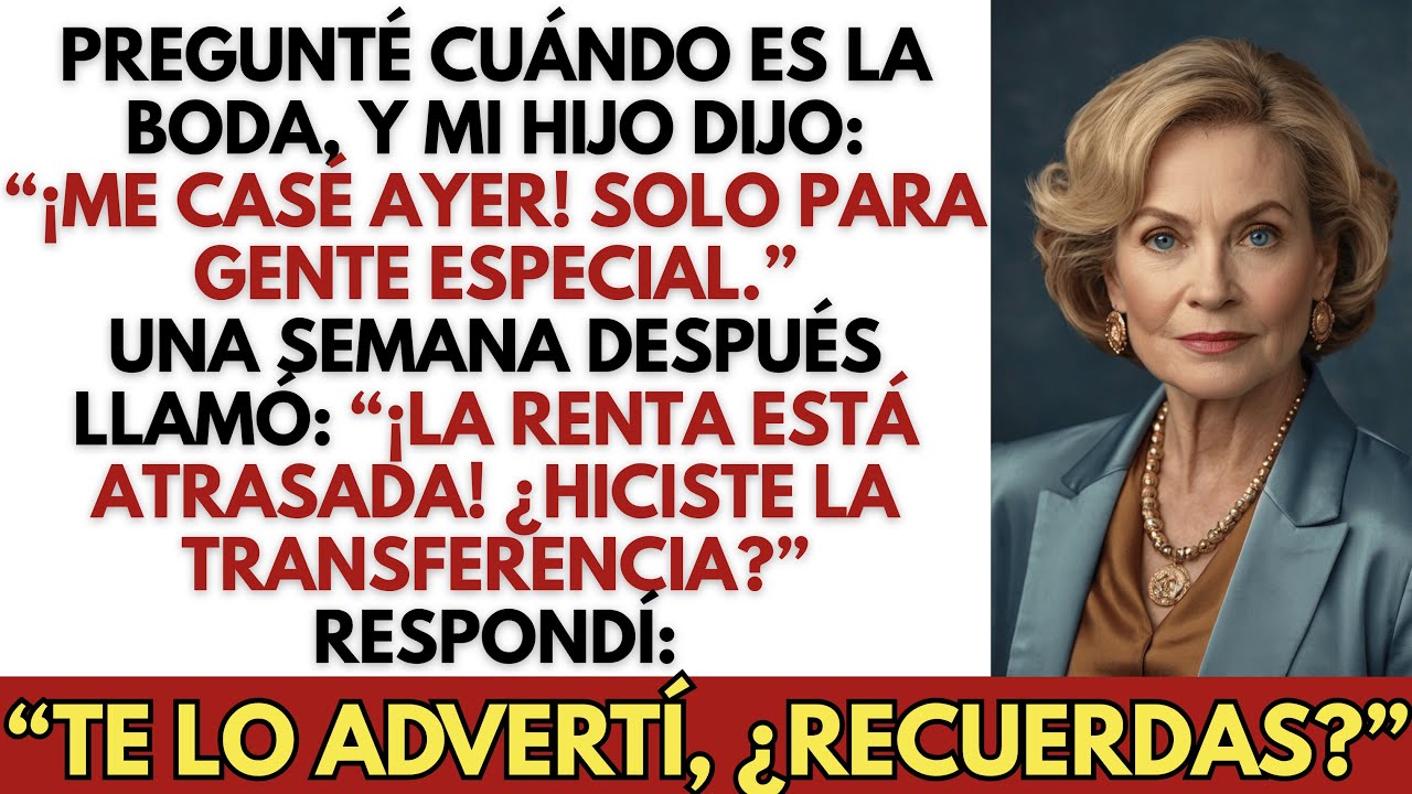 Pregunté Cuándo Es la Boda, y Mi Hijo Dijo: “¡Me Casé Ayer!”