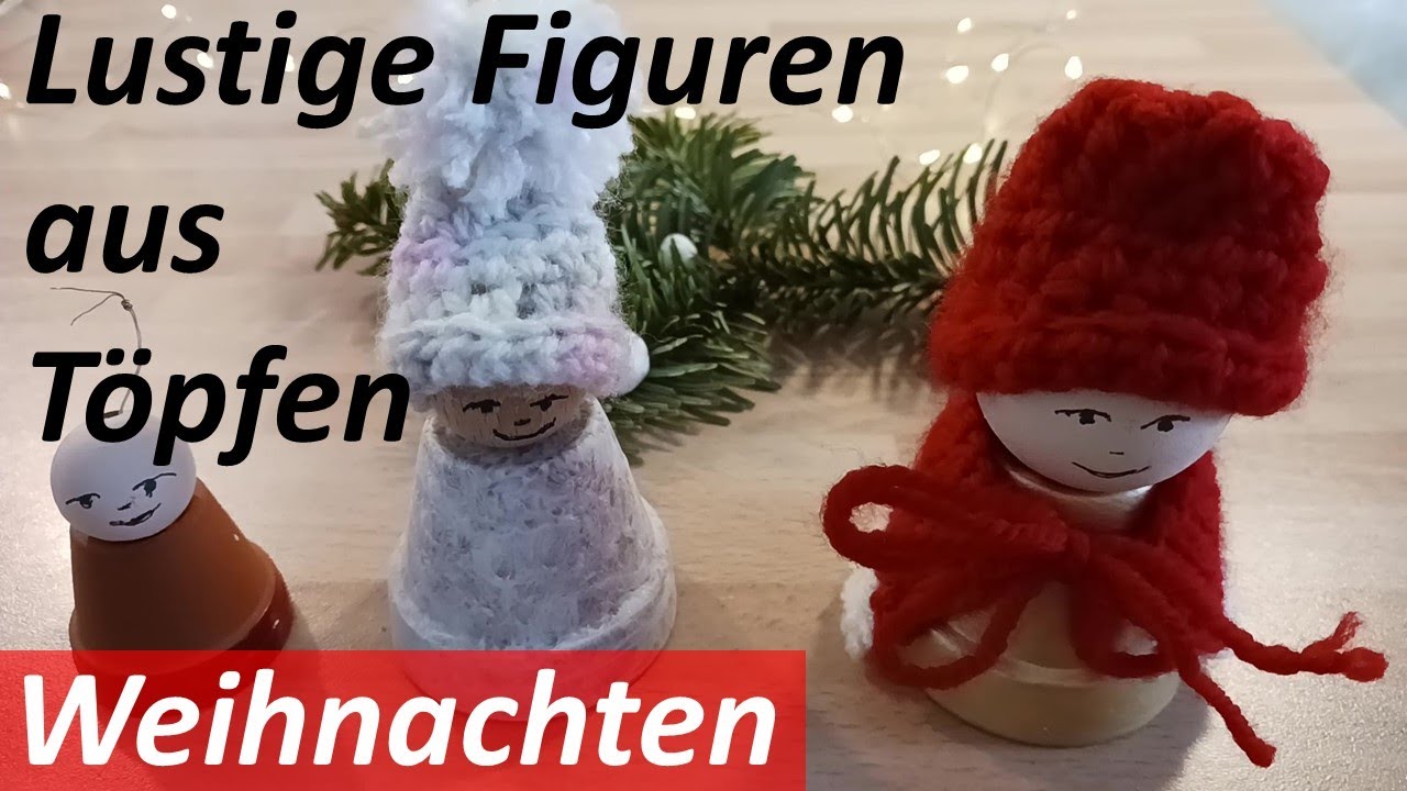 Basteln aus Töpfen weihnachtlich oder neutral zum Geburtstag als Geschenk