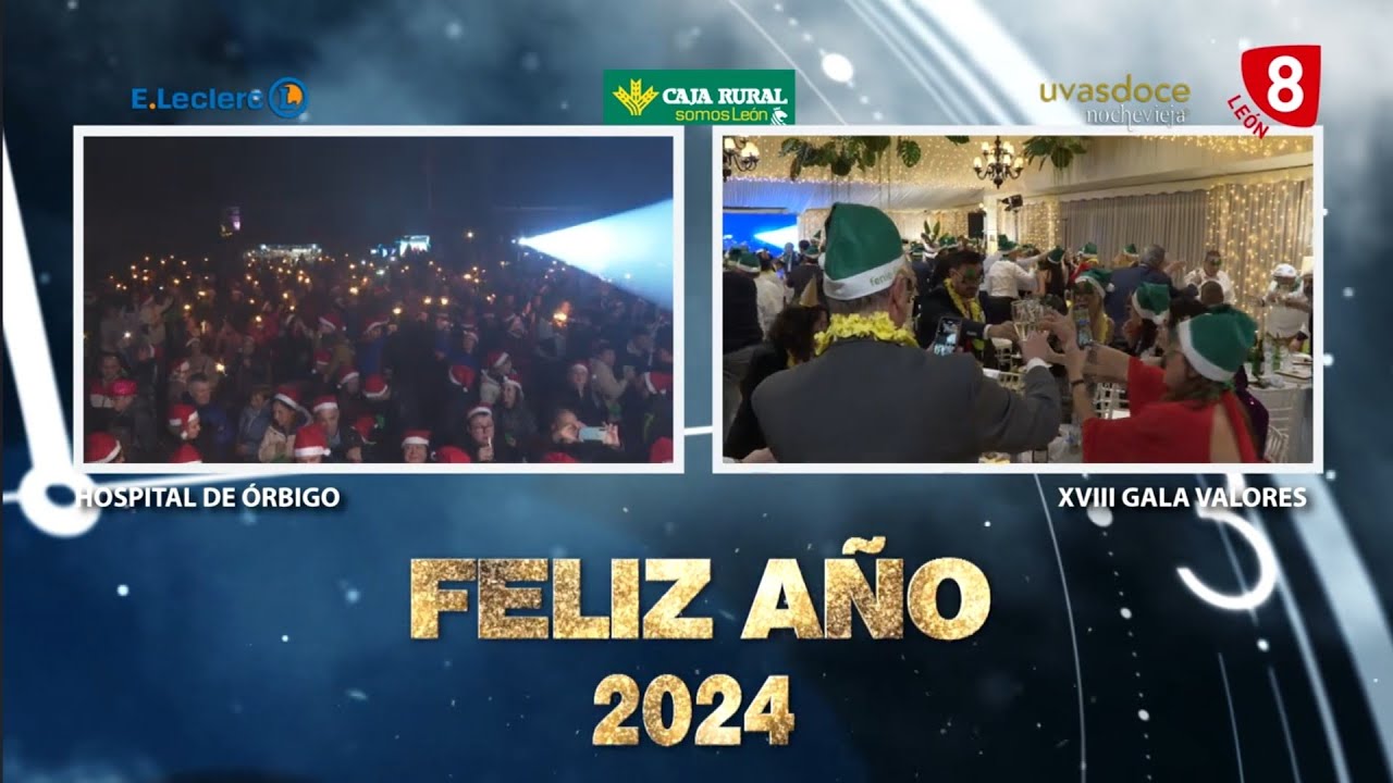 CAMPANADAS desde HOSPITAL DE ÓRBIGO 2023 2/2 | Nochevieja