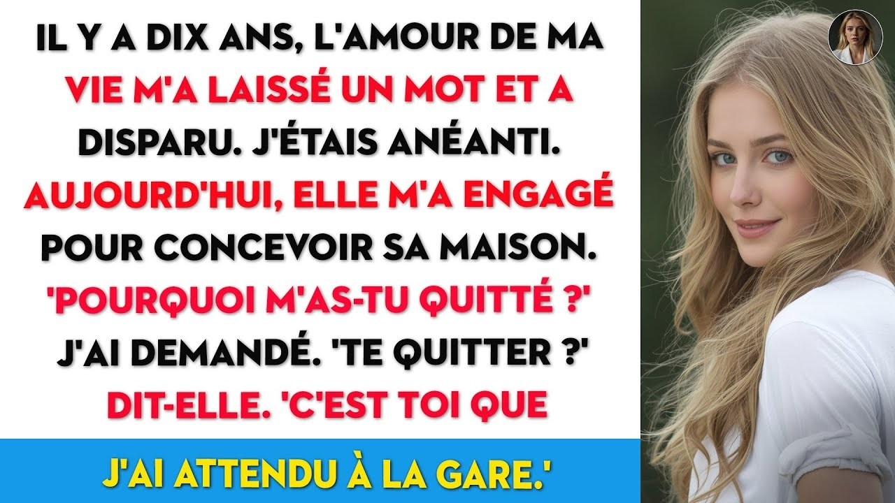 Il y a dix ans, l'amour de ma vie m'a laissé un mot et a disparu  Aujourd'hui, elle m'a e
