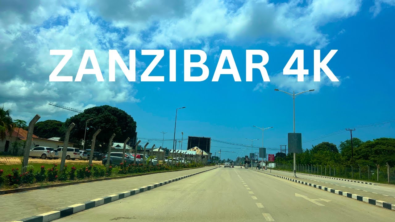 Zanzibar 4K - Scenic Drive - Airport to Mnazi Mmoja.