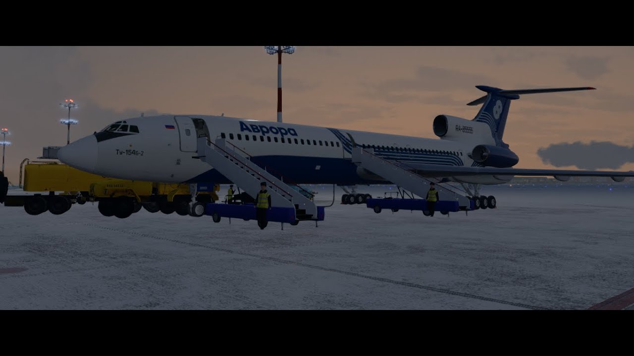 X-PLANE 11 ТУ-154 Рейс Шереметьево (UUEE)-Пулково(ULLI),Vatsim