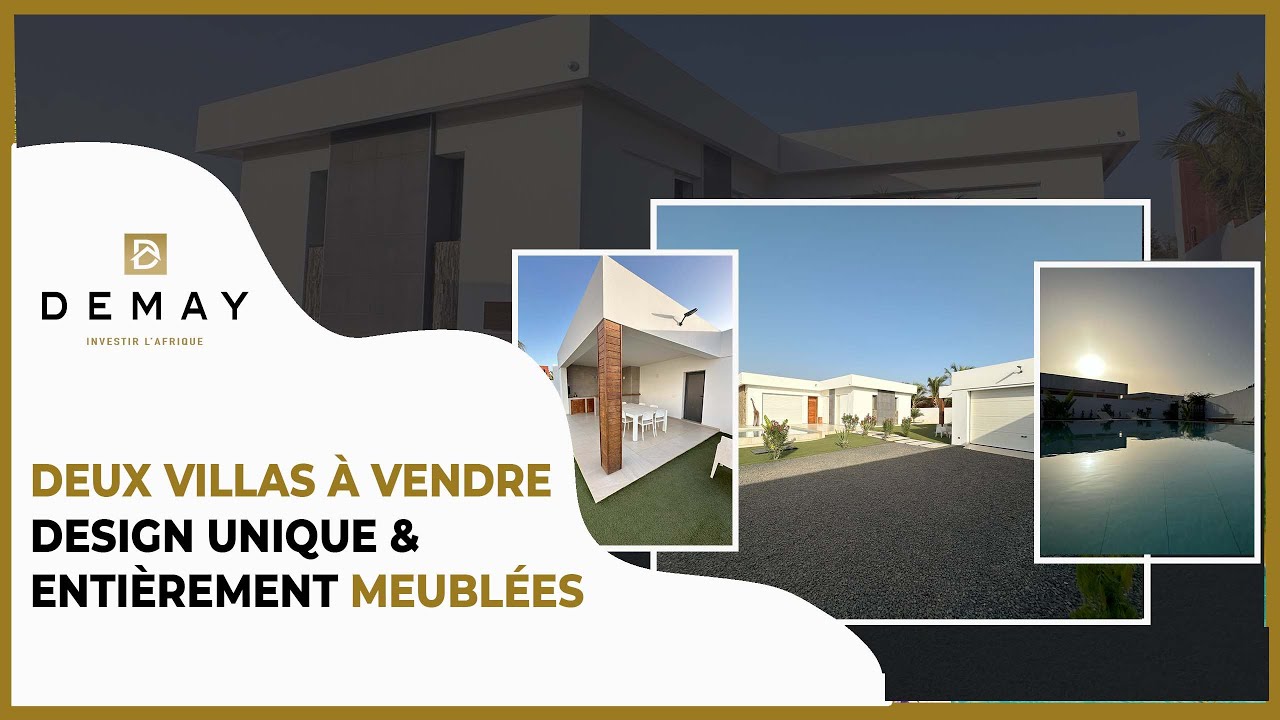 Deux Villas à Vendre – Design Unique & Entièrement Meublées