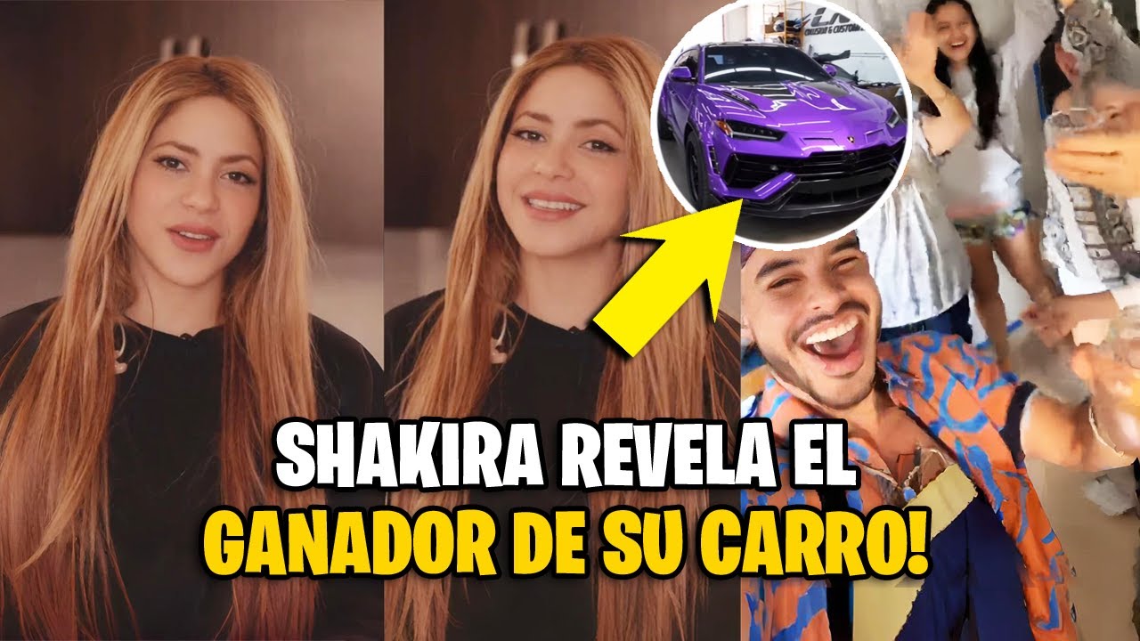 SHAKIRA anuncia el ganador de su LAMBORGHINI y lo sorprende con gran anuncio.