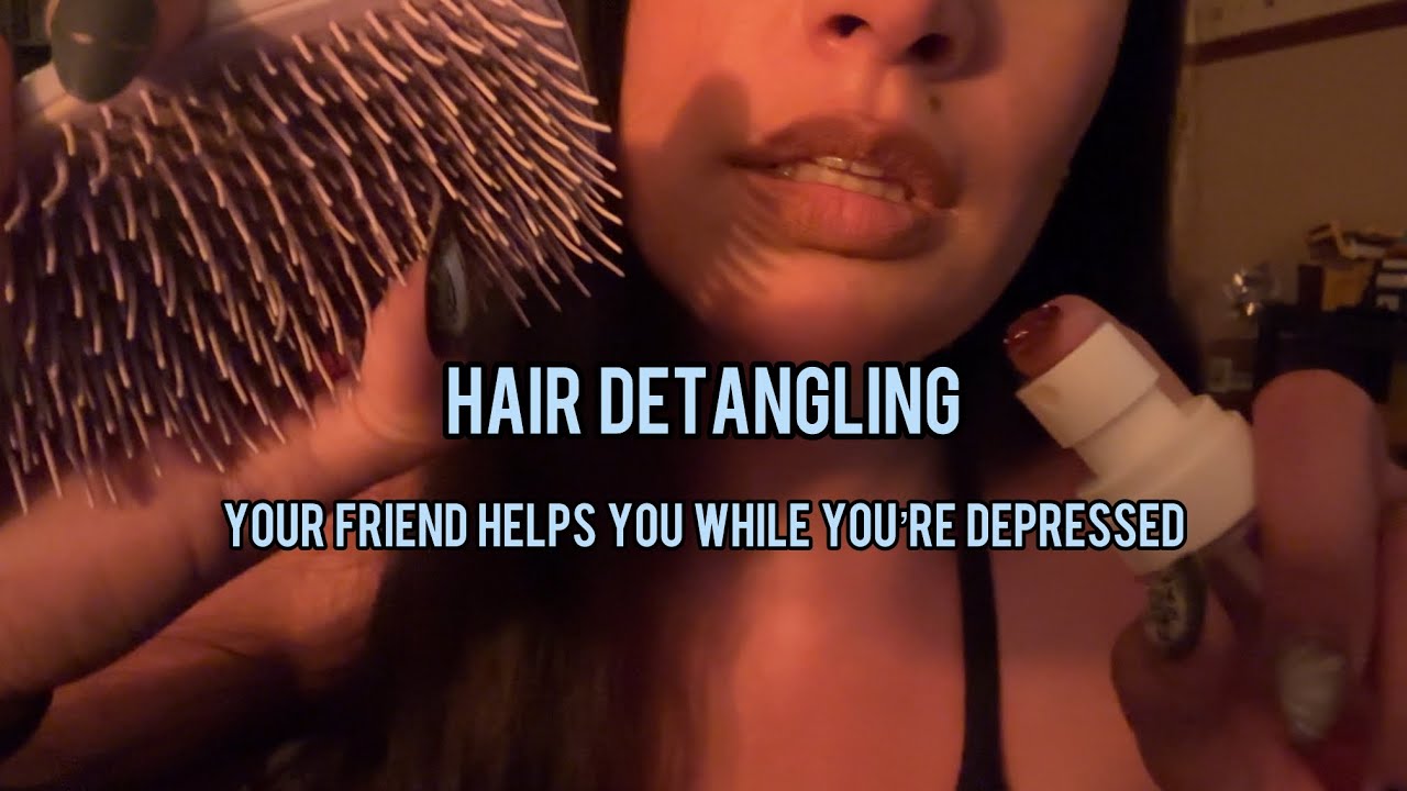 ASMR Detangling Your Hair | Hair Brushing, Parting & Haircare