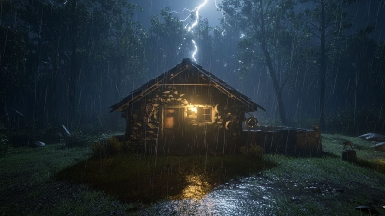 Heavy Rain Sounds for Sleeping | Deep Sleep ASMR | Night Rain for Stress Relief (No Music)