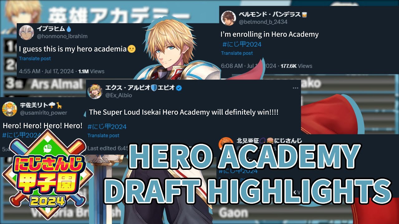 【Nijisanji Koshien 2024】 Ex Albio's Draft Highlights and Twitter Reactions 【Nijisanji/Eng Sub】