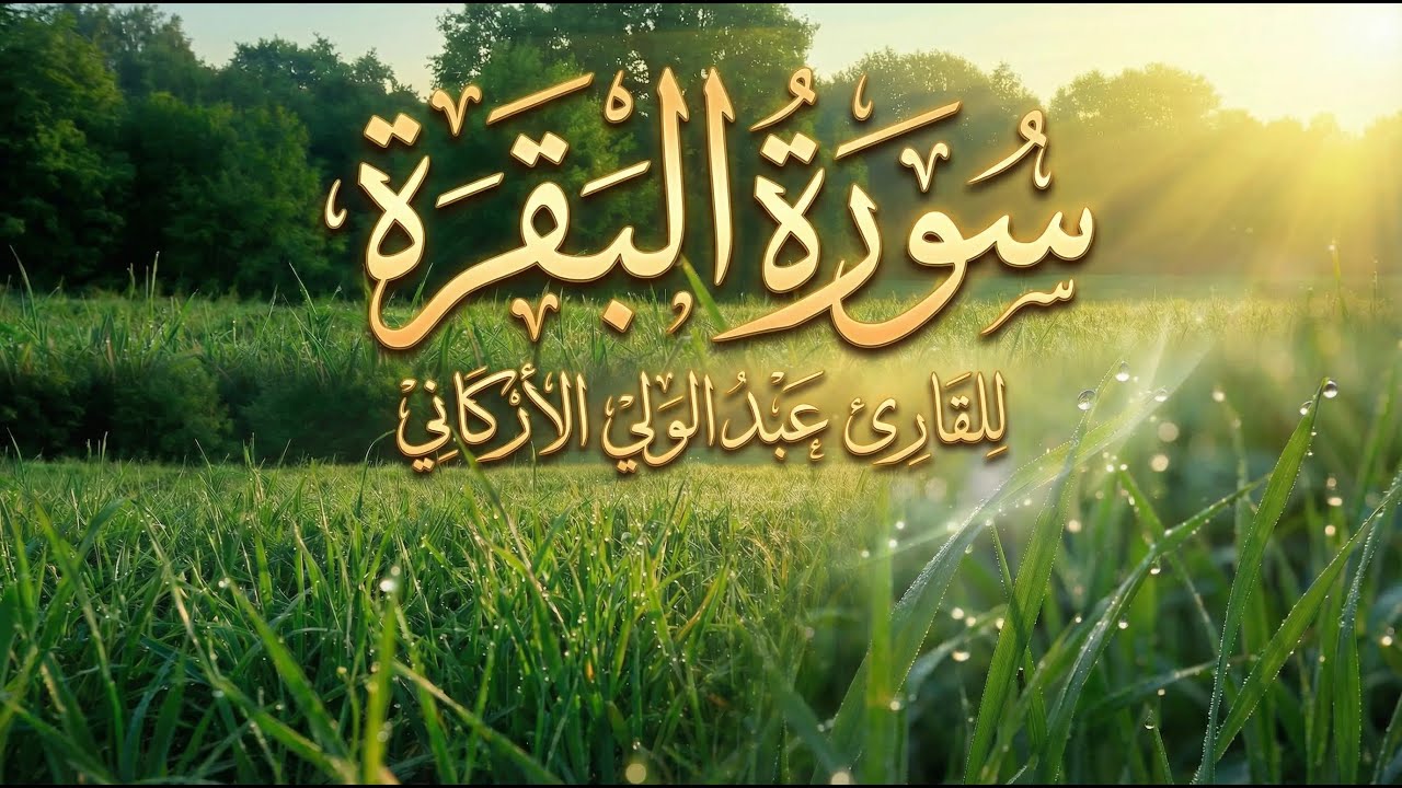 سورة البقرة ( كاملة و مكتوبة ) للقارئ عبد الولي الاركاني | تلاوة هادئة تريح القلب سورة البقرة