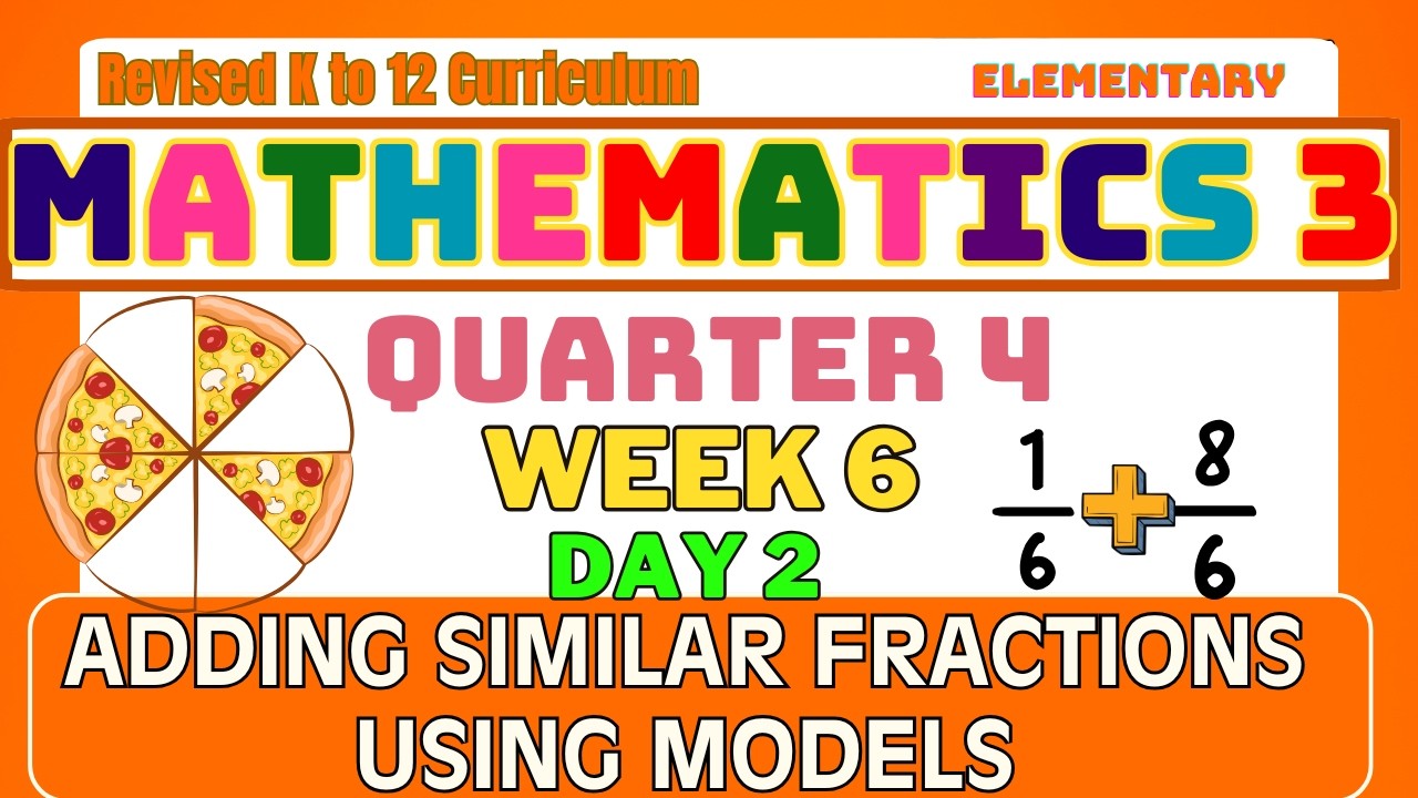 Math 3 Quarter 4 Week 6 Day 2 | Adding Similar Fractions Using Models | Revised K-12