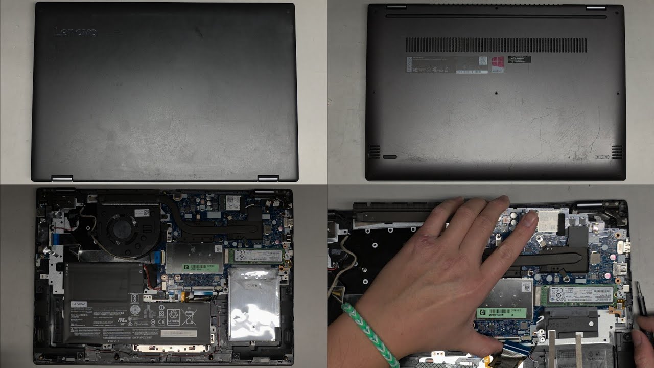 Lenovo IdeaPad Flex 5-1570 Disassembly DC Jack Charge Port Motherboard Logicboard Replacement Repair