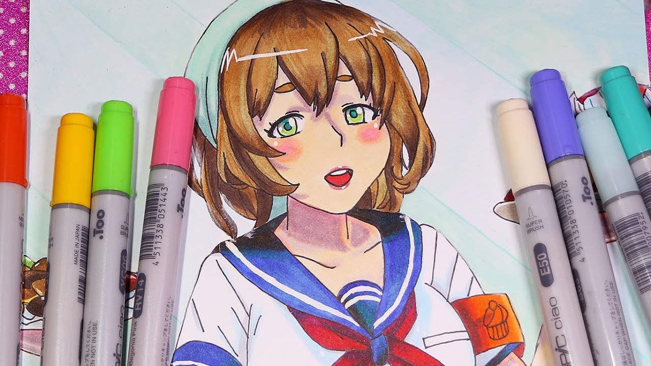 (Slow) Drawing Copic Markers: Yandere Simulator Amai Odayaka