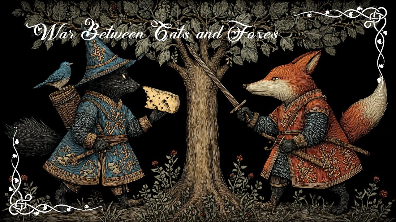 War Between Cats and Foxes - Celtic Harp Melodies | Soothing Tunes for Relaxation and Peace