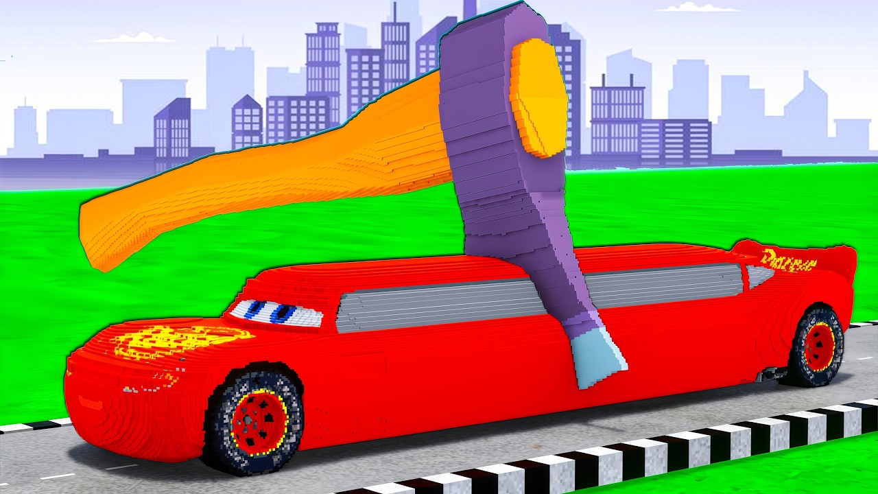 LONG CARS vs GIANT AXE in Teardown