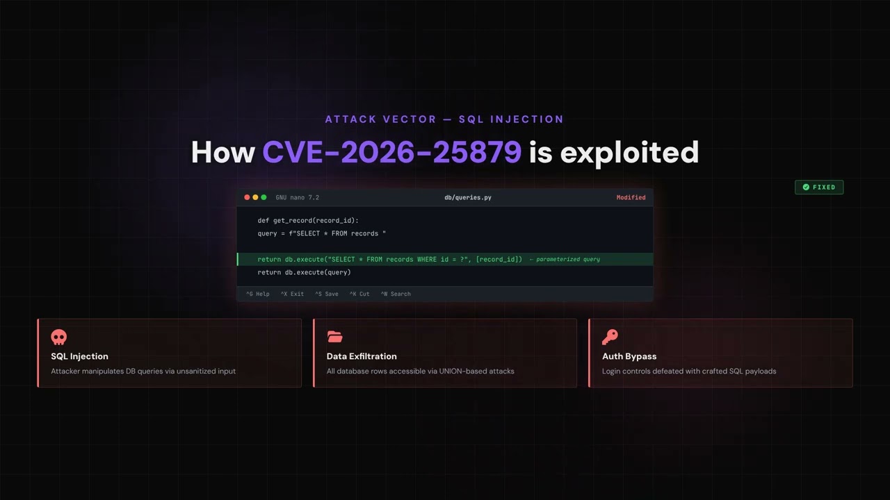 CVE-2026-25879: SQL Injection in Langroid SQLChatAgent