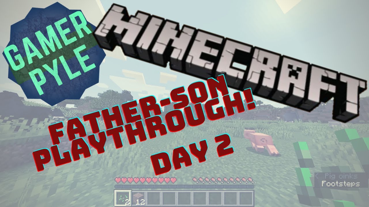 Minecraft [GamerPyle and Son] 02: Building a Paddock! [New Player][First Look]