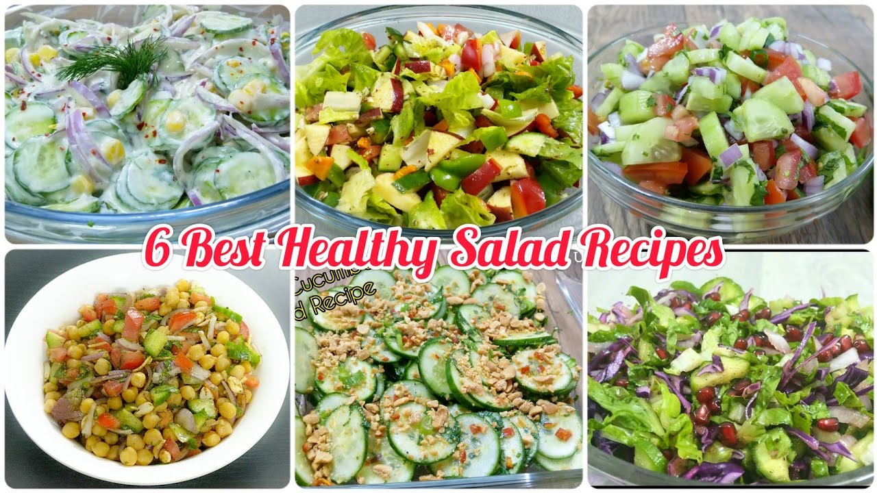 Salad Recipes | 6 Best Healthy Salad Recipes | Green Salad Recipes | Weightloss Salad Recipe#salad