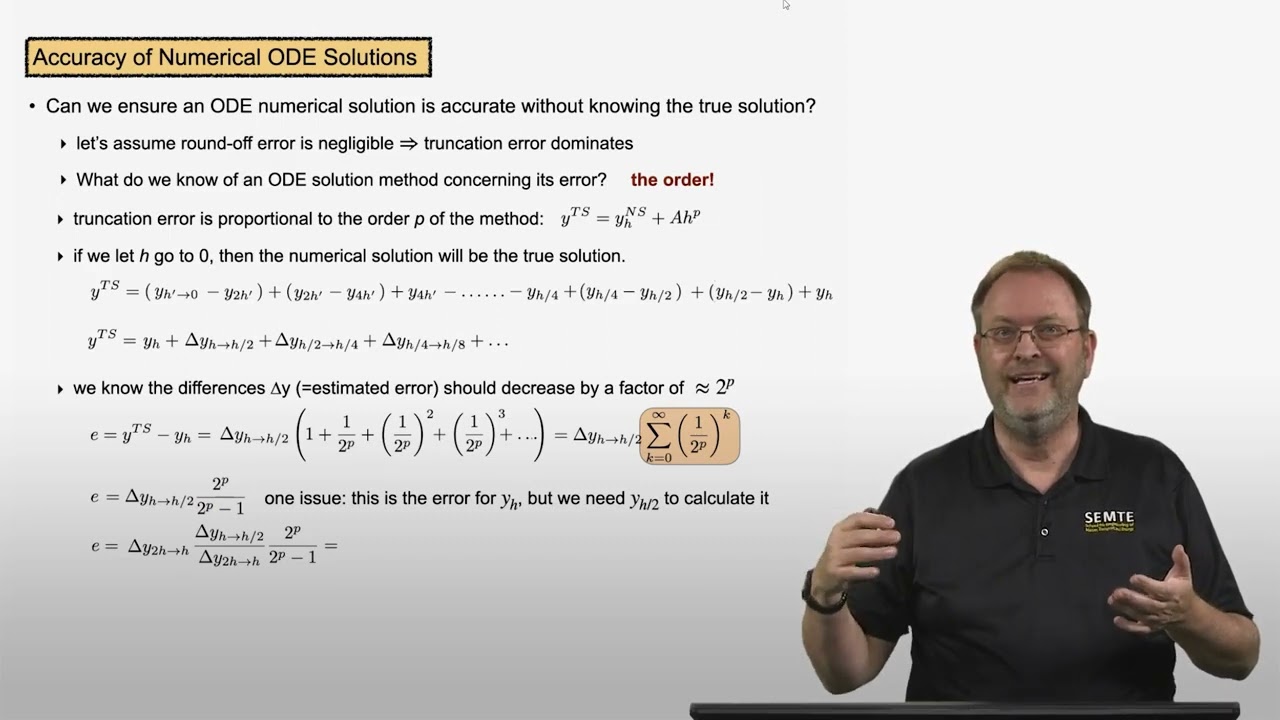 Lecture 8-11 | Accuracy of Numerical Solutions of ODEs | Advanced Mathematical Methods for Engineers